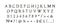 Serif roman decor alphabet set
