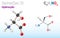 Serine (Ser, S) amino acid molecule. (Chemical formula C3H7NO3)