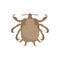 Serious human bug icon flat isolated vector