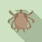 Serious human bug icon, flat style