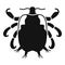 Serious human bug icon, simple style