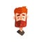 Serious redhead bearded man with closed eyes, male emotional face, avatar with facial expression vector Illustration on
