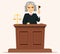 Serious Senior Judge Male Judging