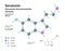 Serotonin. Hormone of Happiness. Monoamine Neurotransmitter. Structural Chemical Molecular Formula and 3d Model