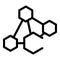 Serotonin hormones icon, outline style