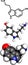 Serotonin neurotransmitter molecule, chemical structure