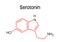 Serotonin structural formula of molecular structure