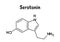 Serotonin structural formula of molecular structure