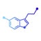 Serotonin vector icon on white background