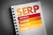 SERP - Search Engine Results Page acronym