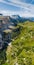 Serpentine in the Italian Alps. Gardena pass.