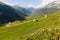 Serpentine road of the alpine Furka pass, Switzerland