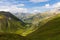 Serpentine road of the alpine Furka pass, Switzerland