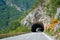 Serpentine road in Montenegro