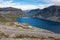 Serpentine road, way to Dalsnibba mountain, over the lake Djupvatnet, Norway