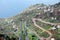 Serpentine, roads and tunnels on Madeira Island