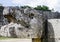 Serpentine sculpture ruins Chichen-Itza Mexico