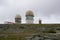 Serra da Estrela Natural Park, Portugal - 11 june 2023: Old radars situated on top of Serra da Estrela mountain in Portugal.