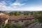 Serralunga di Crea, Piedmont, Northern Italy: houses detail. Color image.