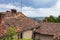 Serralunga di Crea, Piedmont, Northern Italy: houses detail. Color image.