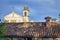 Serralunga di Crea, Piedmont, Northern Italy: the Sanctuary. Color image.