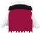 Serrated band in maroon color with white keffiyeh, Vector illustration