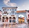 Serravalle in Vittorio Veneto. Arch of Piazza Marc Antonio Flaminio