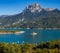 Serre Poncon Lake with Grand Morgon peak, Alps, France