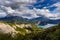 Serre-Poncon lake and the Grand Morgon Peak. Alps, France