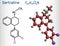 Sertraline molecule. It is antidepressant, used to treat depressive disorder, social anxiety disorder, other psychiatric