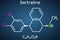 Sertraline molecule. It is antidepressant, used to treat depressive disorder, social anxiety disorder, other psychiatric