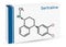 Sertraline molecule. It is antidepressant, used to treat depressive disorder, social anxiety disorder, other psychiatric