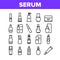 Serum Beauty Cosmetic Collection Icons Set Vector