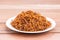 Serunding, dried meat floss made of beef or chicken