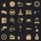 Serv. icons set, simple style