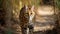 A serval cat on the prowl created with Generative AI