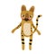 Serval Cat standing on two legs animal cartoon character vector illustration