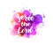 Serve the Lord - handwritten lettering on watercolor splash