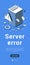 Server 404 error system maintenance, update, under construction caution warning web banner vector