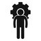 Server it administrator icon, simple style