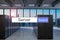 Server in blue search bar large modern server room skyline view, 3D Illustration