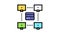 server computers color icon animation