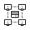 server computers line icon vector illustration