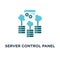 server control panel icon. hosting software concept symbol desig