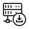 Server download vector glyphs icon