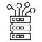 Server equipment icon, outline style