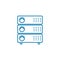 Server equipment linear icon concept. Server equipment line vector sign, symbol, illustration.