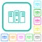 Server hosting outline vivid colored flat icons