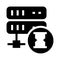 Server hourglass glyphs icon