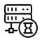 Server hourglass vector glyphs icon